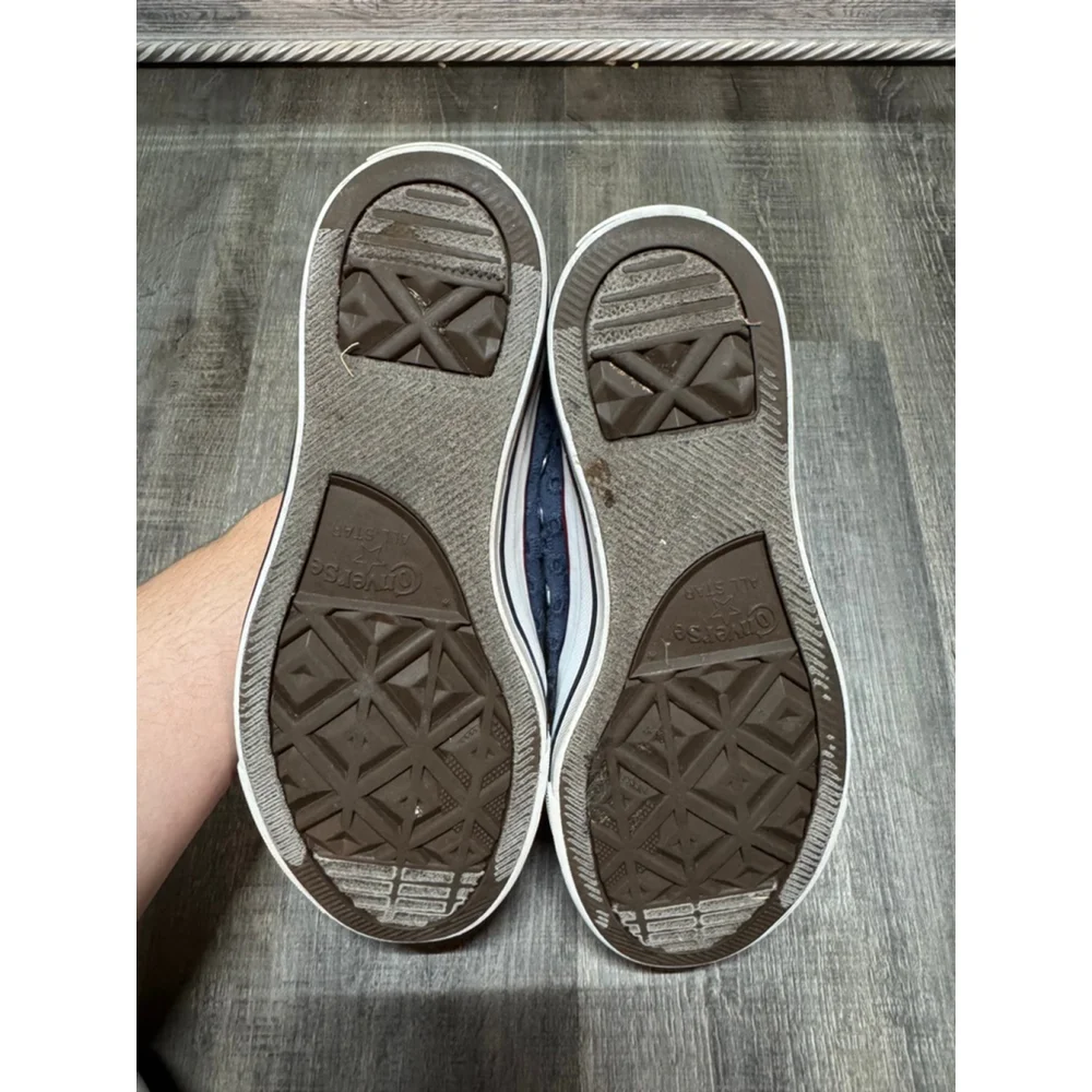 Women's Converse Navy Eyelet All Star Low Top Sneakers Size 7 - Picture 4 of 6